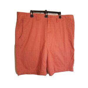 St Johns Bay Burnt Sienna Legacy Flat Front Bermuda Shorts Cotton Mens Sz 42 NWT